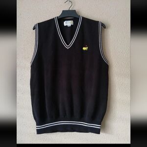 Vintage Augusta National Golf Slazenger Black Sweater Vest Size Medium
